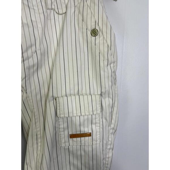 Foursquare Pants Womens Medium Fuji Pinstripe Snowboard Inseam Vents Warm - Picture 8 of 15